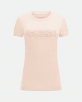 T-shirt com Logo Strass Rosa Claro - Guess 