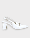 Sapato de Salto Block Prorosa Branco - Menbur