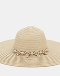 Chapéu de Palha com Conchas - Guess