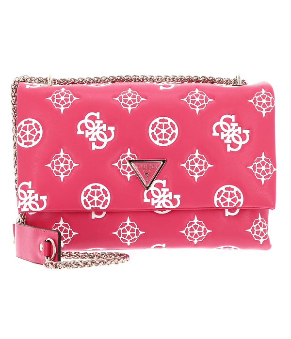 Crossbody Deesa com Aba Logo Rosa - Guess