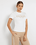 T-Shirt Nyra Logo Branco - Guess
