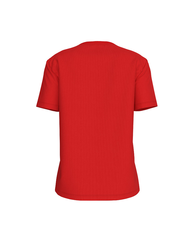 T-shirts Básica Decote em V Vermelho - Calvin Klein