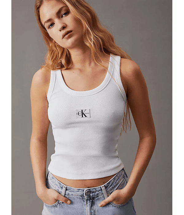 Top decote Redondo Branco - Calvin Klein