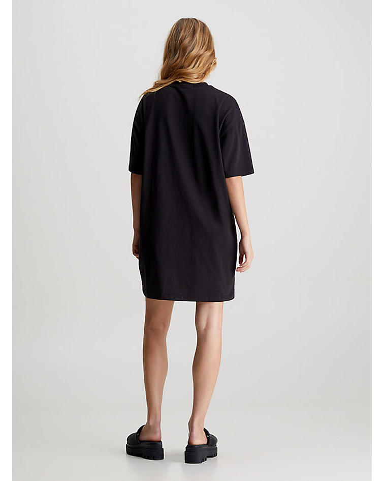 Vestido com Logo Vertical Preto - Calvin Klein 
