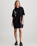 Vestido com Logo Vertical Preto - Calvin Klein 