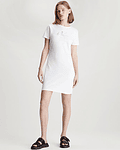 Vestido com Logo Iridescente Branco - Calvin Klein