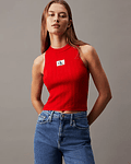 Top em Malha Vermelho - Calvin Klein