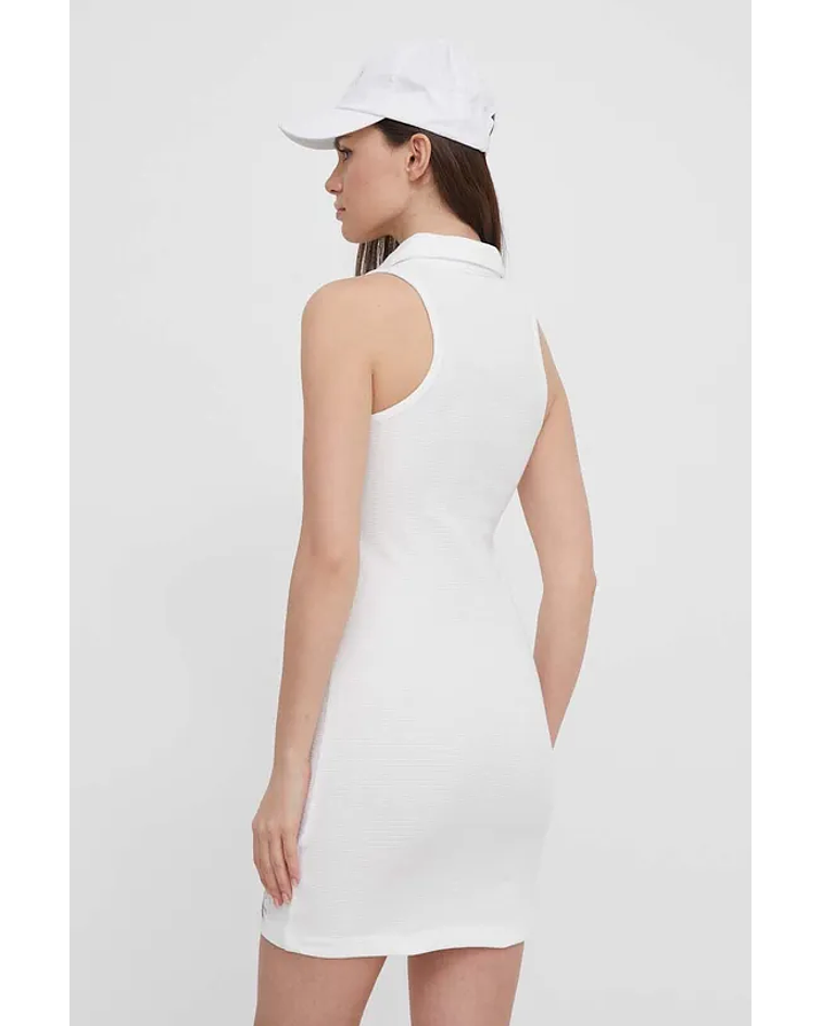 Vestido com Gola Polo Branco - Calvin Klein
