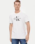 T-shirt com Logo Estampado Branco - Calvin Klein