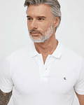Polo Slim Fit Branco - Calvin Klein