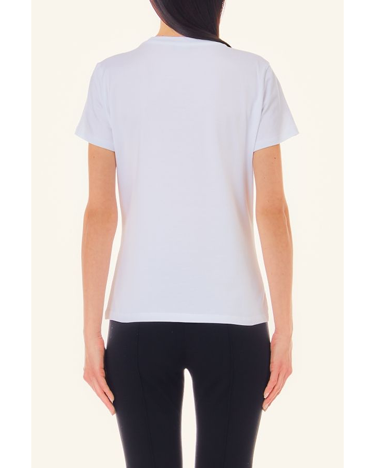 T-shirt com Padrão em Strass Branco - Liu Jo