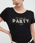 T-shirt com Estampado Preto - Liu Jo