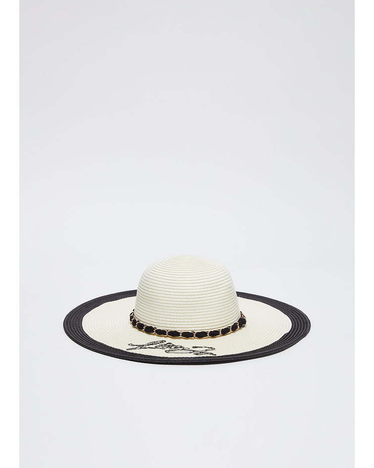 Chapéu de Palha com Lantejoulas Branco - Liu Jo