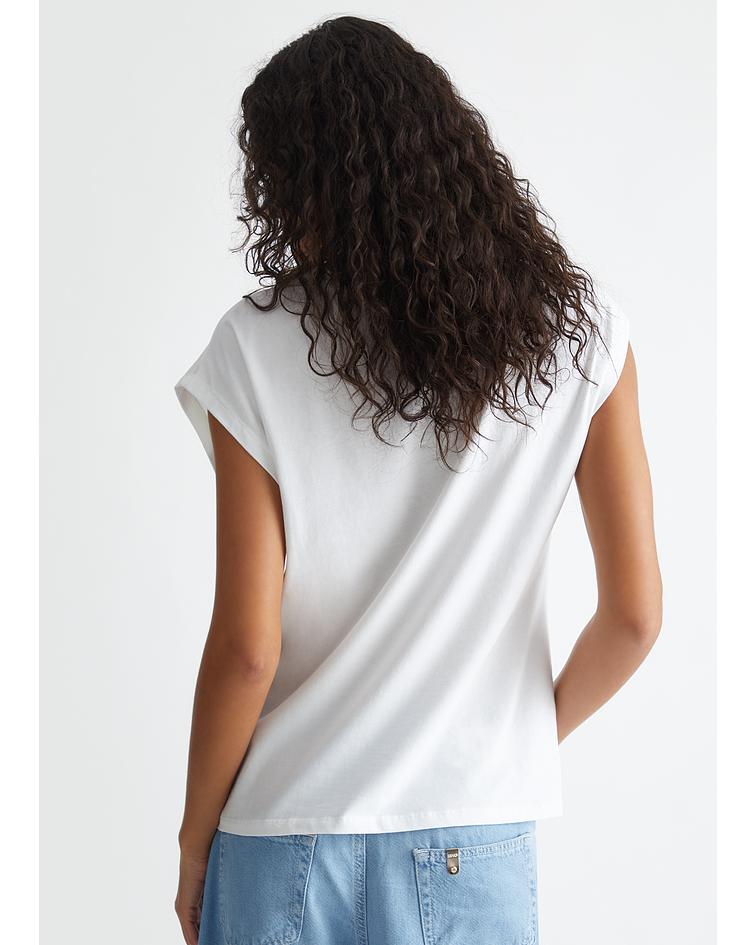 T-shirt com Estampado Lisboa Branco - Liu Jo