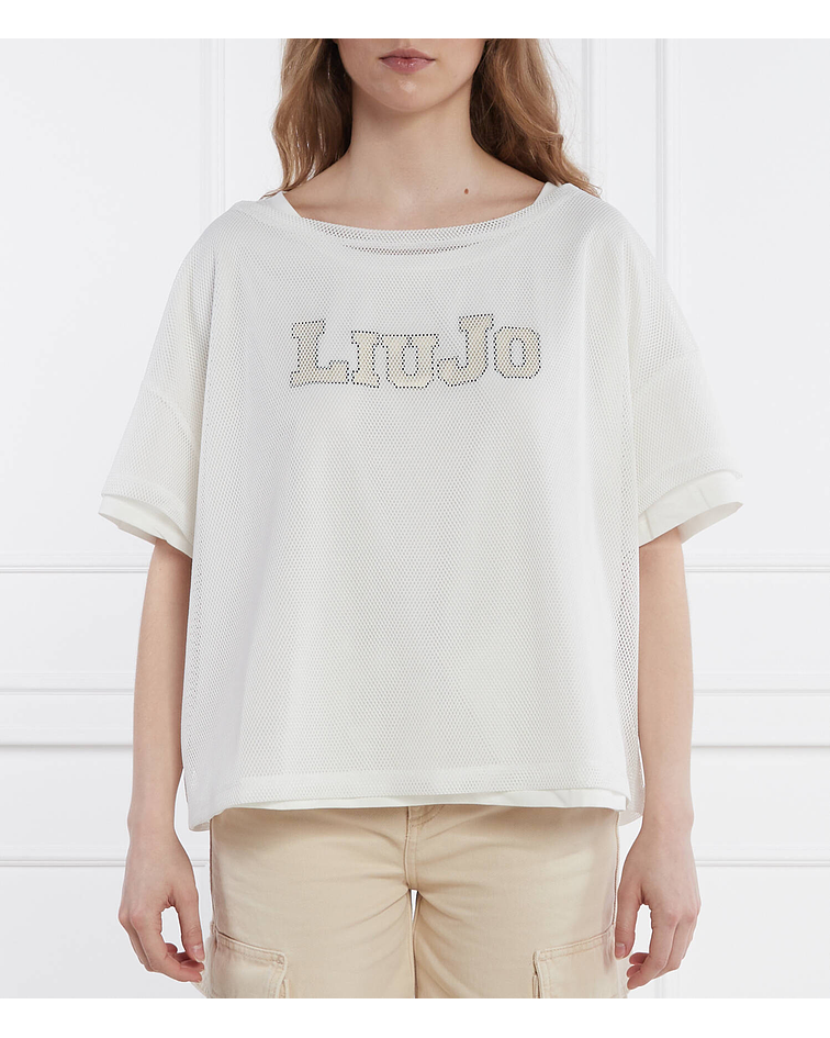 T-shirt com Duas Camadas Branco - Liu Jo