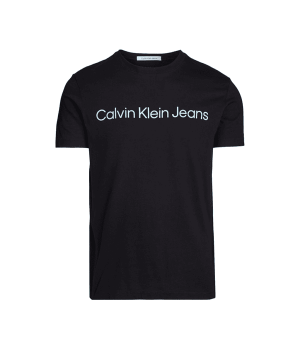 T-shirt com Logo por Extenso Preto - Calvin Klein
