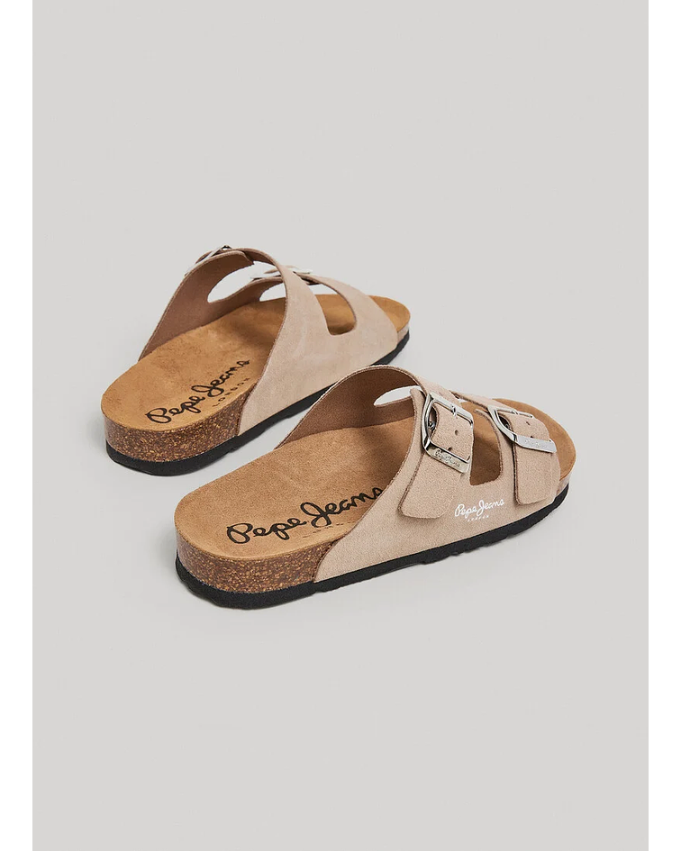 Chinelo Oban Suede Bege - Pepe Jeans