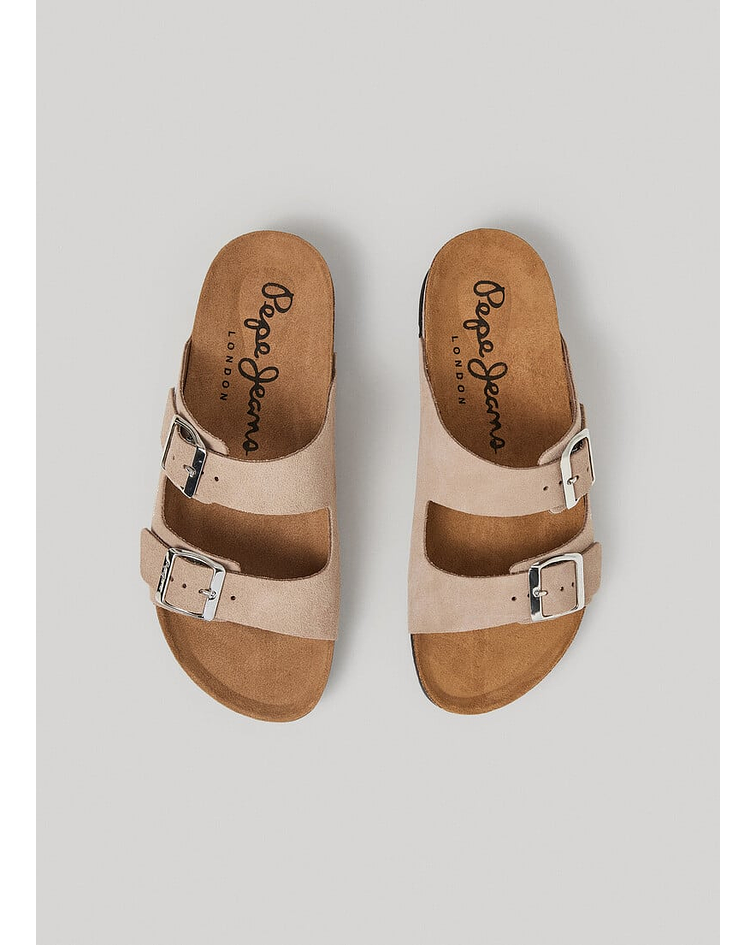 Chinelo Oban Suede Bege - Pepe Jeans