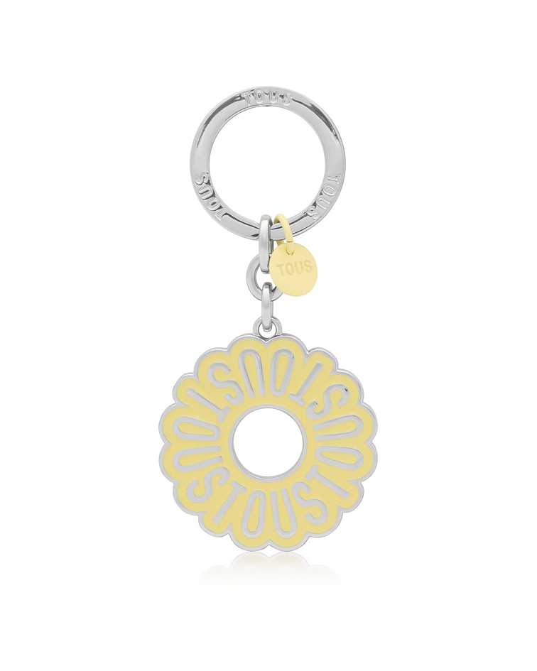 Porta Chaves Faceted Circle Amarelo - Tous