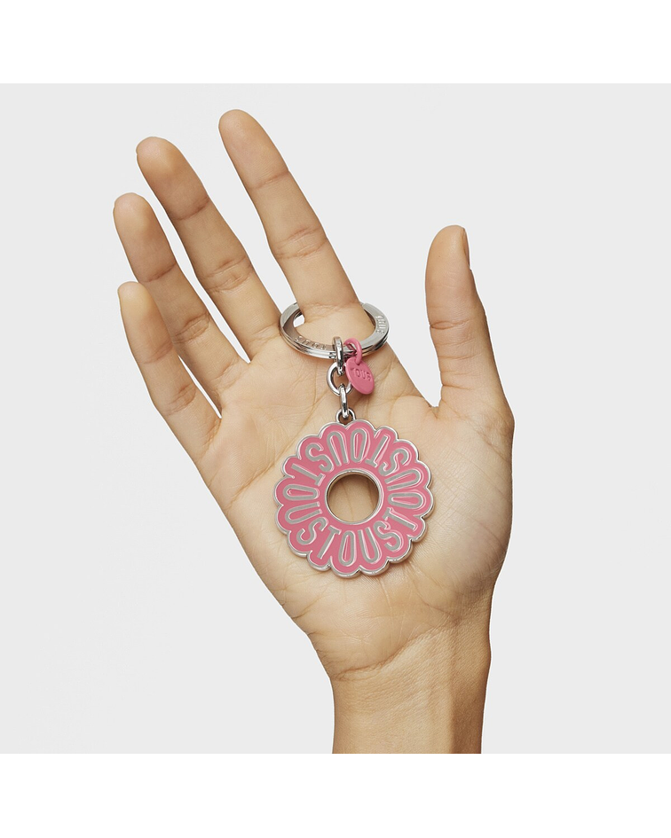 Porta Chaves Faceted Circle Rosa - Tous