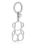 Porta Chaves Silhoutte Bold Formato Urso Prateado - Tous