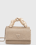 Mini Crossbody em Strass Lua Dourado - Guess