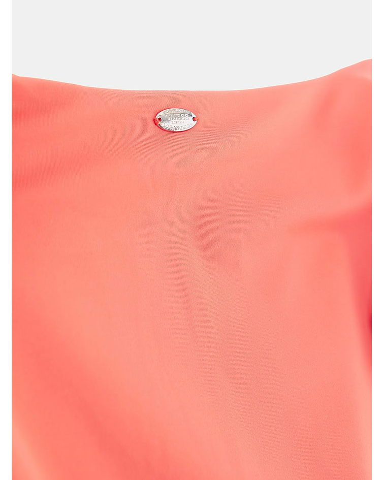 Vestido Justo Midi Charlotte Coral - Guess