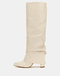 Bota de Cano Alto Enrrugado Leima Branco - GUESS 