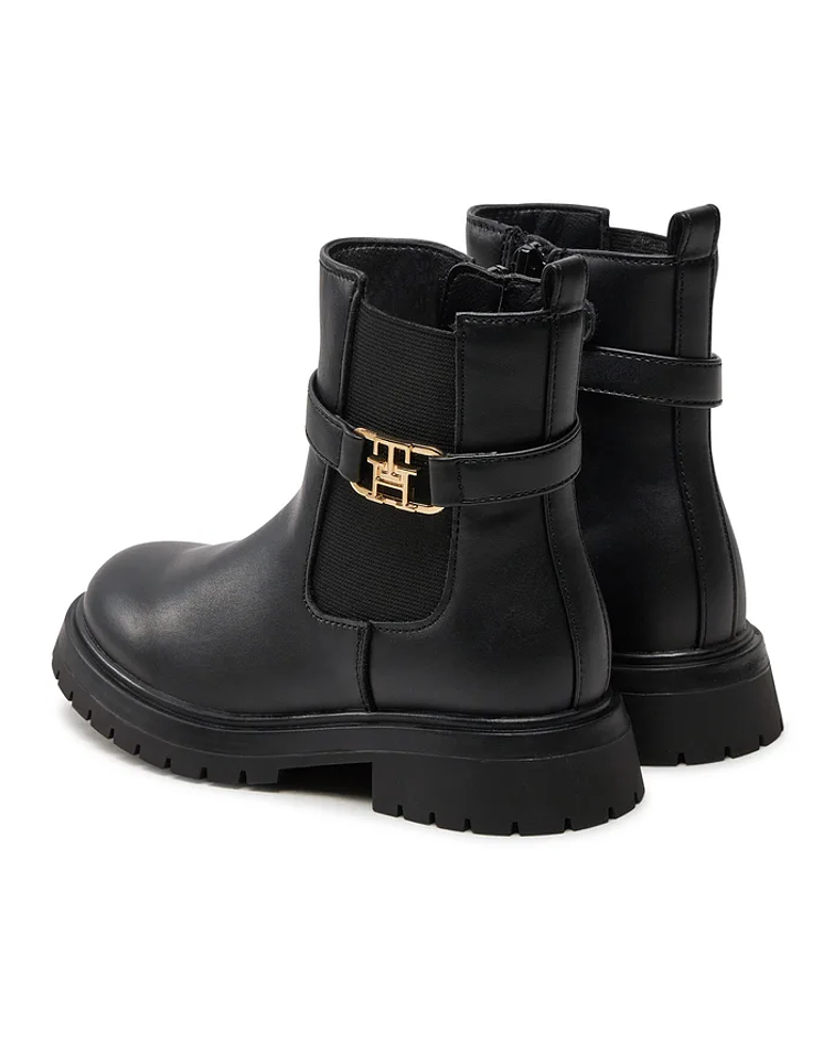 Bota Chelsea T3A5-33572 Preta - Tommy Hilfiger