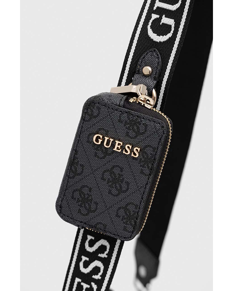 Mala Crossbody Pequena Latona Logo Preto - Guess 