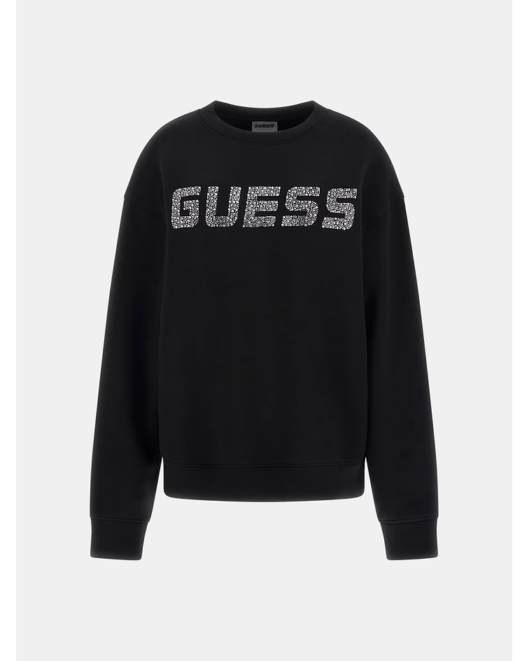 Sweat Logo em Strass Cecilia Preto - Guess 