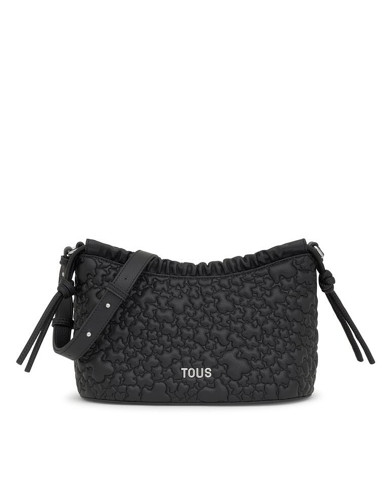 Crossbody Média com Ursos em Relevo Puffy Preto - Tous 