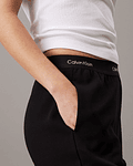 Calças Wide Leg com Elástico Preto - Calvin Klein 