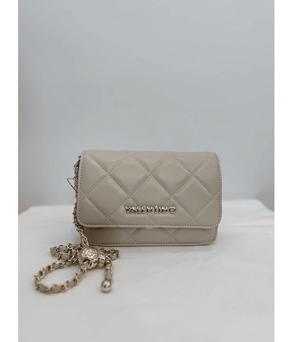 Crossbody Pequena Acolchoada Ocarina Bege - Valentino 