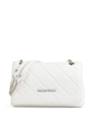 Crossbody Grande Acolchoada Ocarina Branco - Valentino  