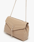 Crossbody Grande Acolchoda Privilege Bege - Valentino  