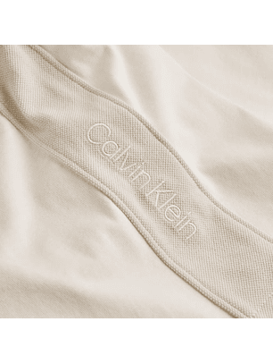 T-shirt Tape nos Ombros Creme - Calvin Klein