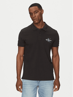 Polo CK Bordado Preto - Calvin Klein  