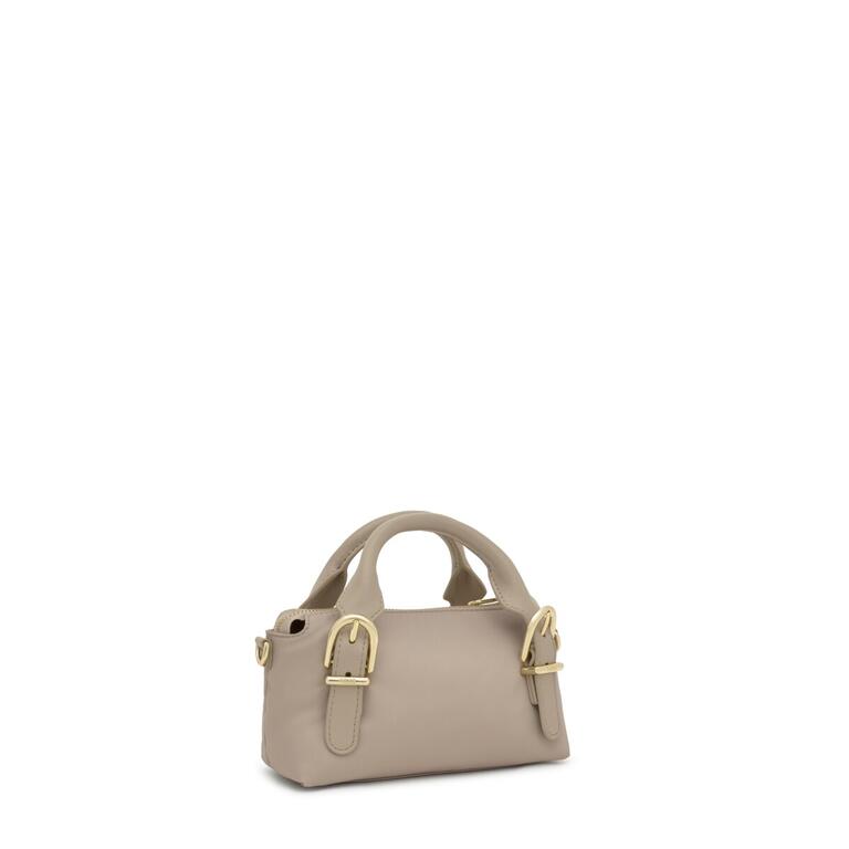 Mini Crossbody Xs em Nylon Bucklew Soft Taupe - Tous  2