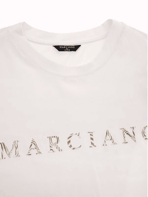 T-shirt Candy Logo Pitton Branco - Guess Marciano