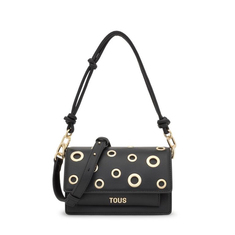 Mala de Ombro Pequena Audree Eyelets Preto - Tous 1