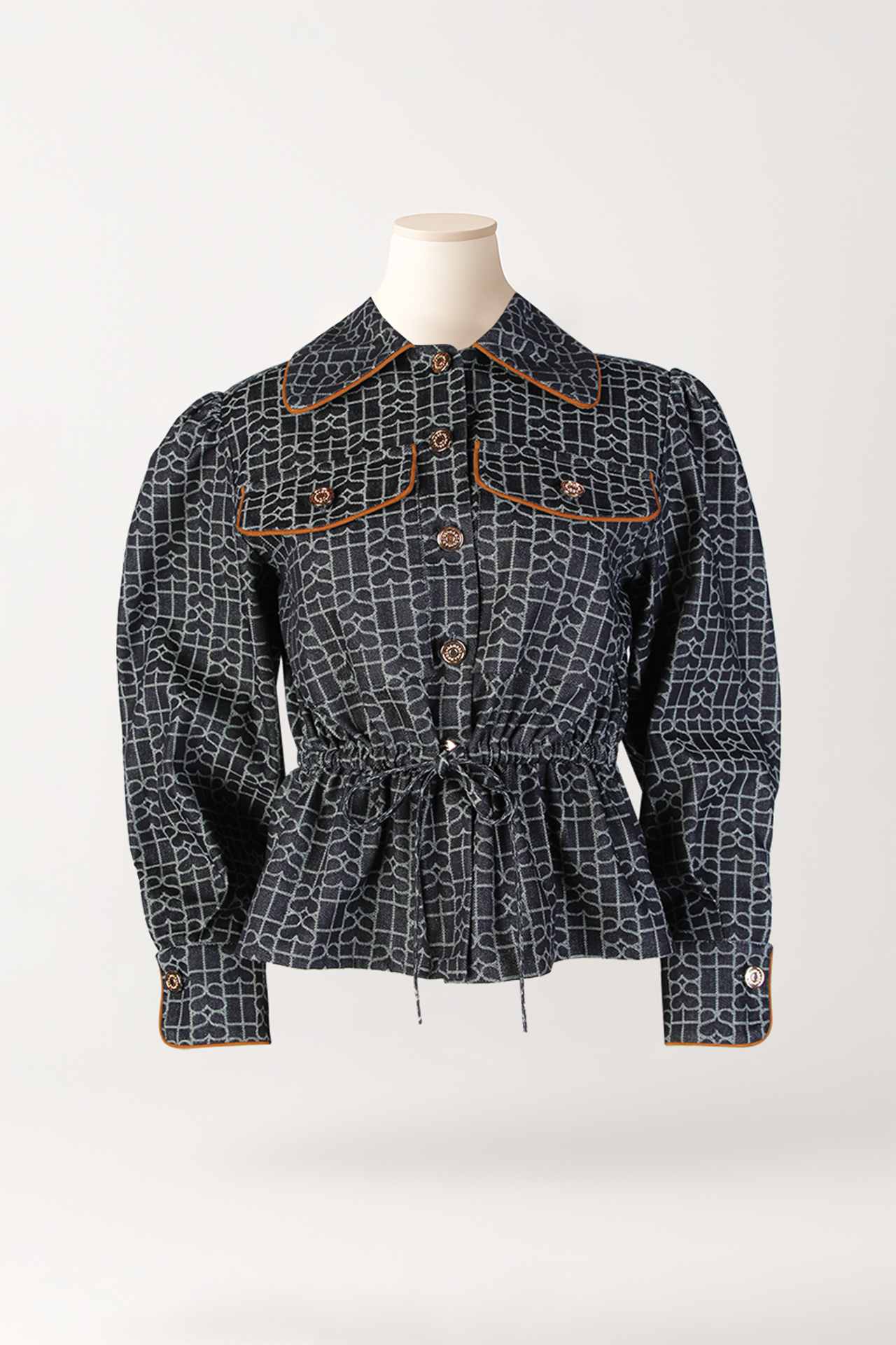 Casaco Cintado Ganga Gravada - SAHOCO 9