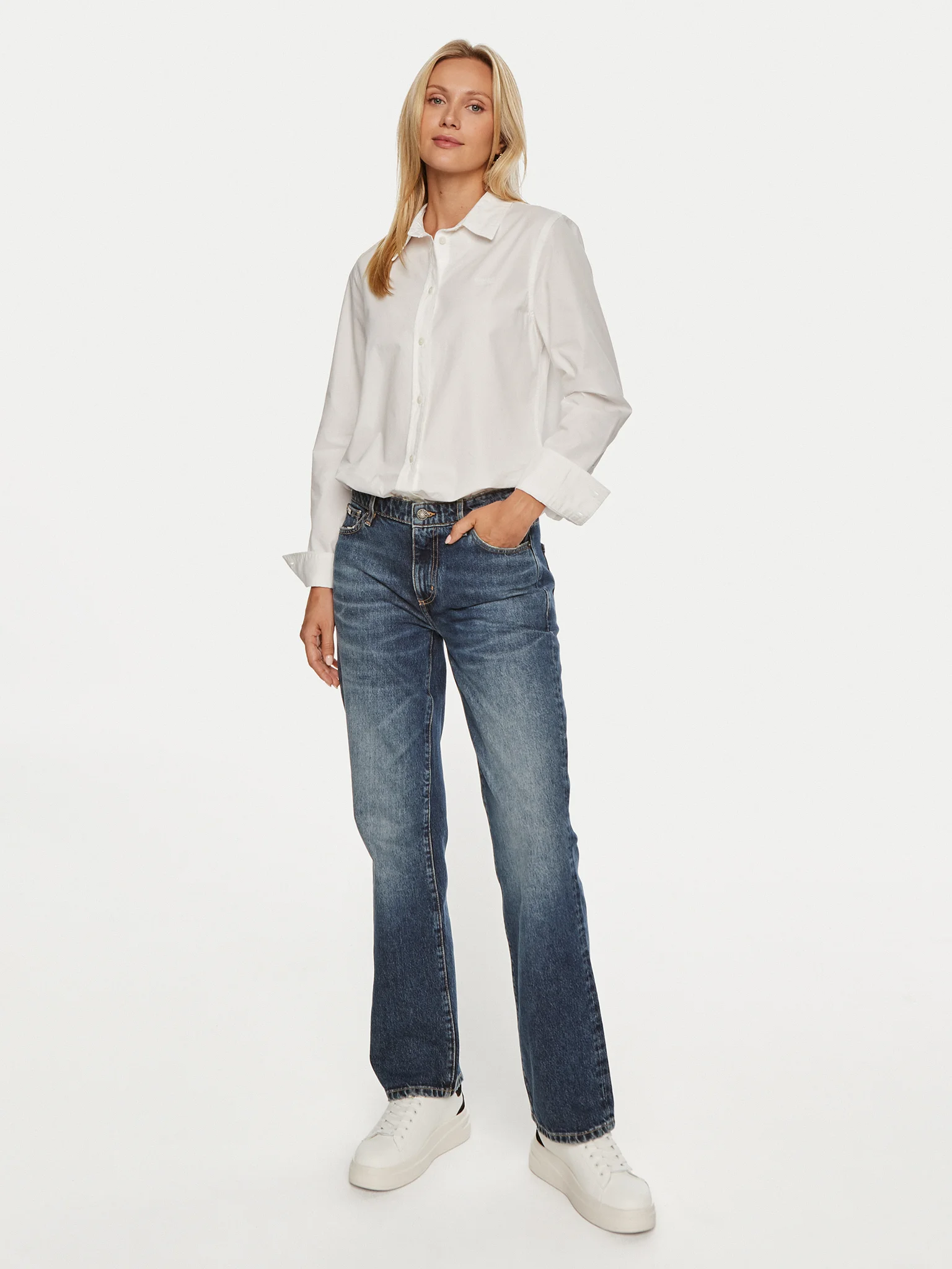 Camisa Regular Básica Branco - Guess Jeans 3