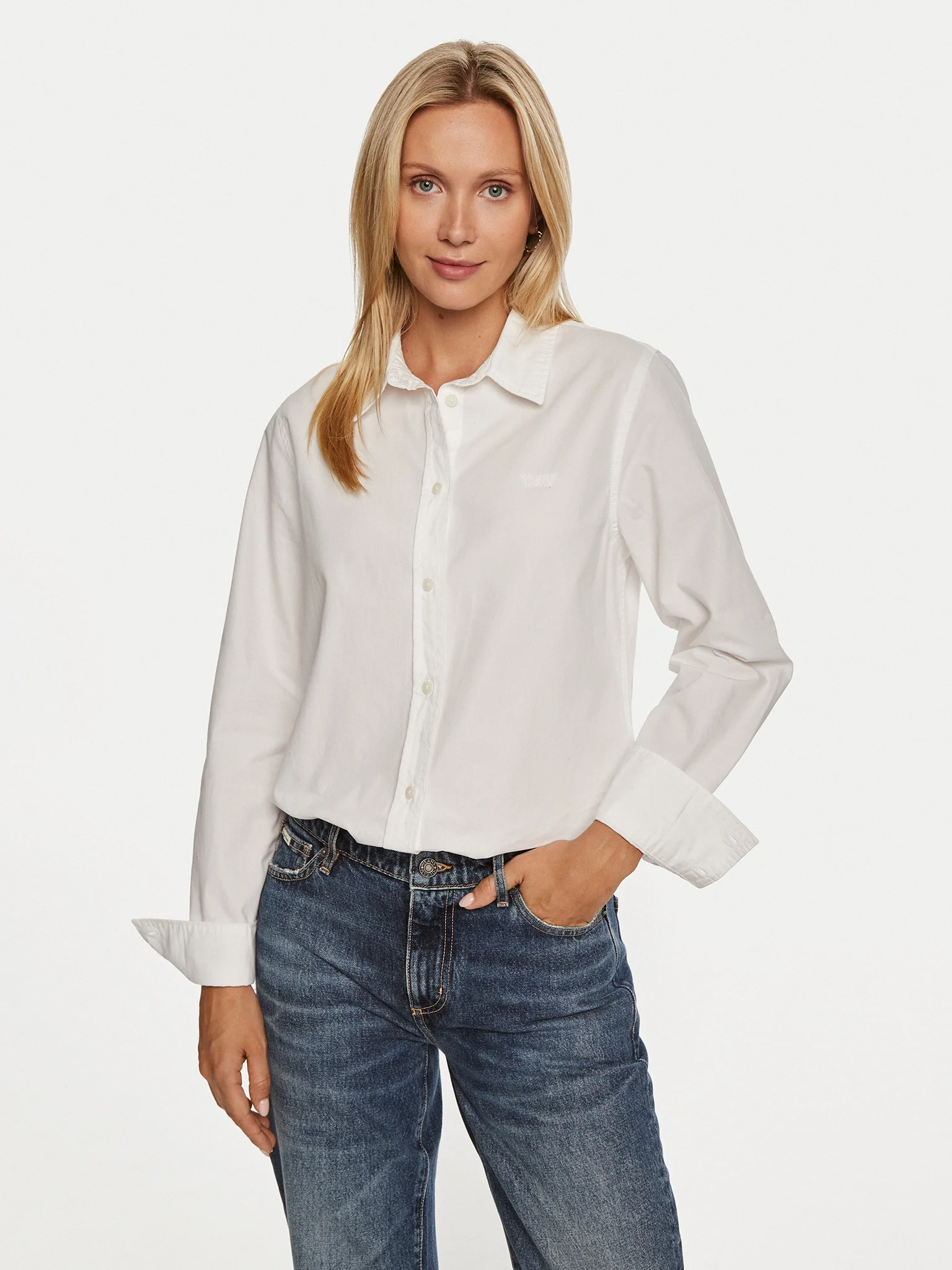 Camisa Regular Básica Branco - Guess Jeans 1