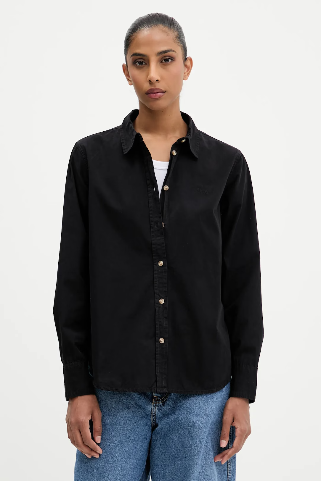 Camisa Regular Básica Preto - Guess Jeans  1