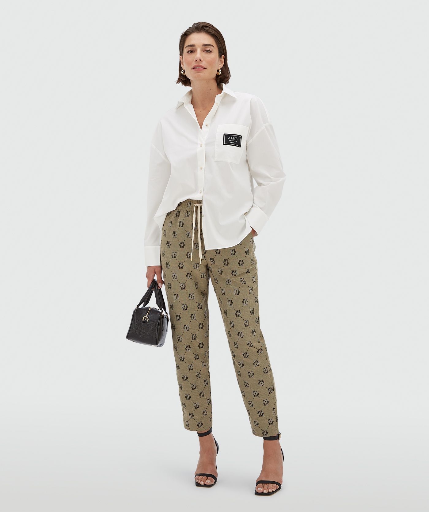 Calças BRIARY Logo Bege - Josh V 2