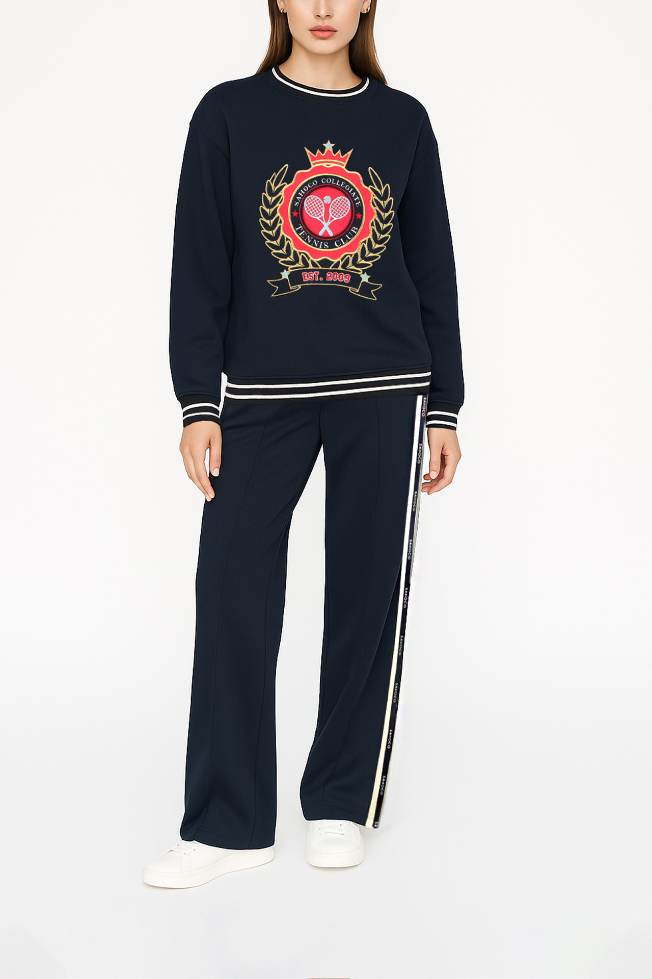 Sweatshirt com Bordado Collegiate Azul - SAHOCO 4