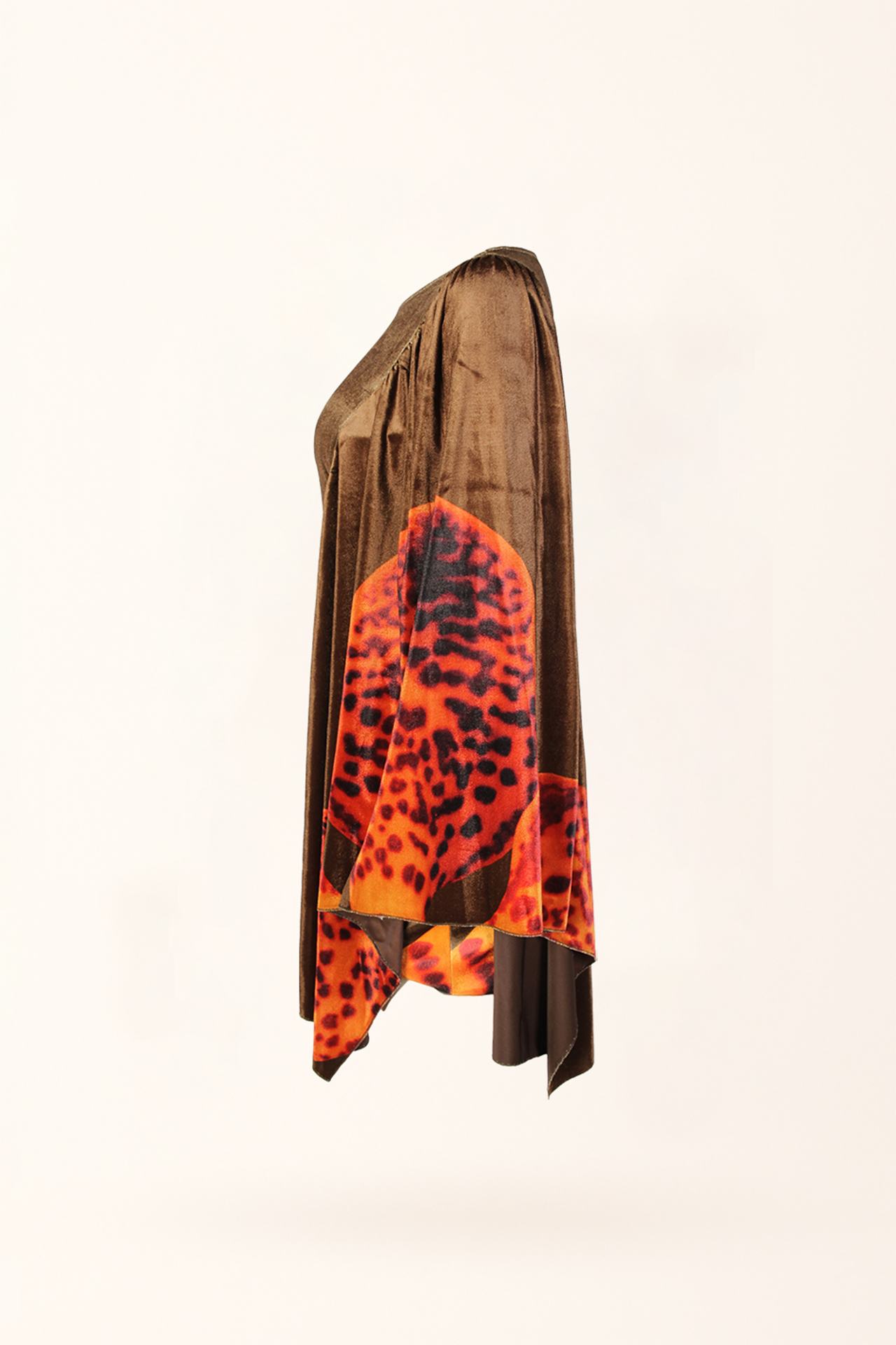 Vestido em Veludo Orquidea Castanho - SAHOCO 3