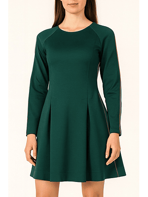 Vestido Curto com Risca Verde - SAHOCO 
