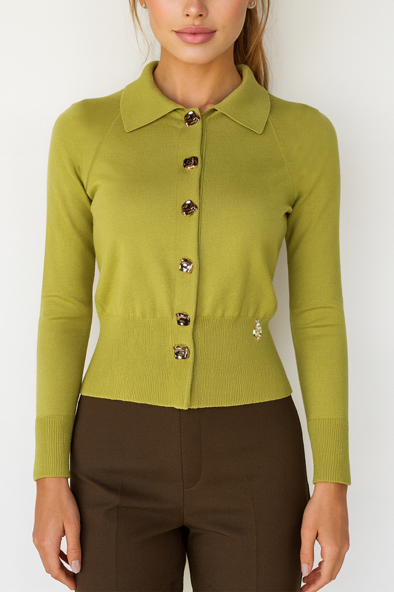 Casaco de Malha com Gola Verde - SAHOCO  1